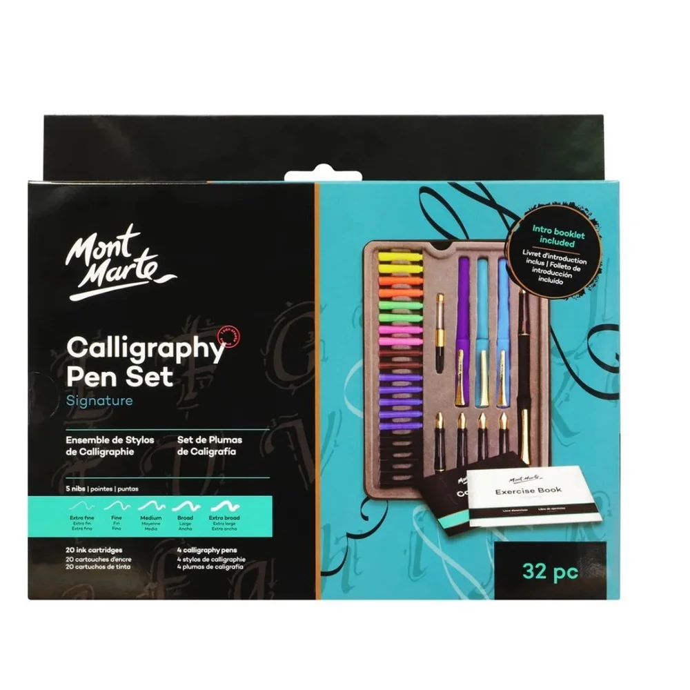 New Mont Marte Calligraphy Pen Set Signature 32pc Set